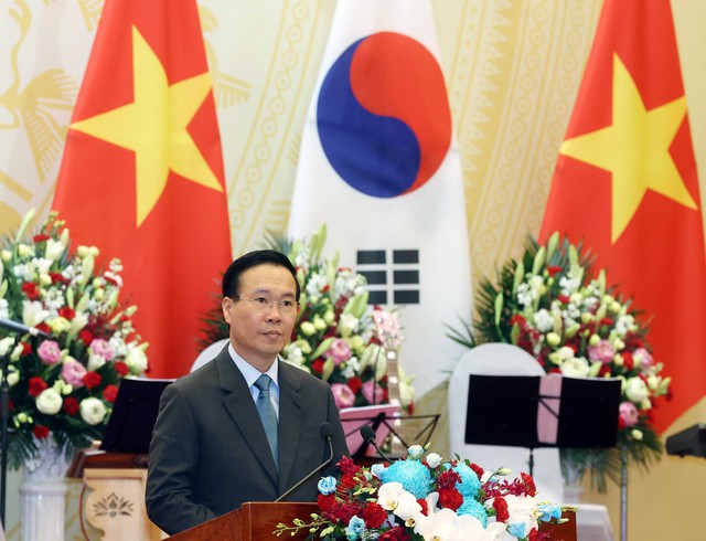 Chủ tịch nước Võ Văn Thưởng chủ trì tiệc chiêu đãi Tổng thống Hàn Quốc Yoon Suk Yeol - Ảnh 5.