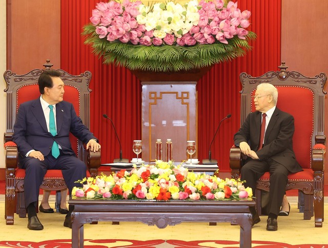 Tổng Bí thư: Tăng cường hiểu biết lẫn nhau, tin cậy chính trị giữa Việt Nam - Hàn Quốc - Ảnh 1.
