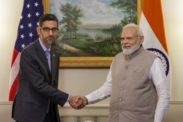 
Google is investing USD 10 billion in the digitization fund of India
