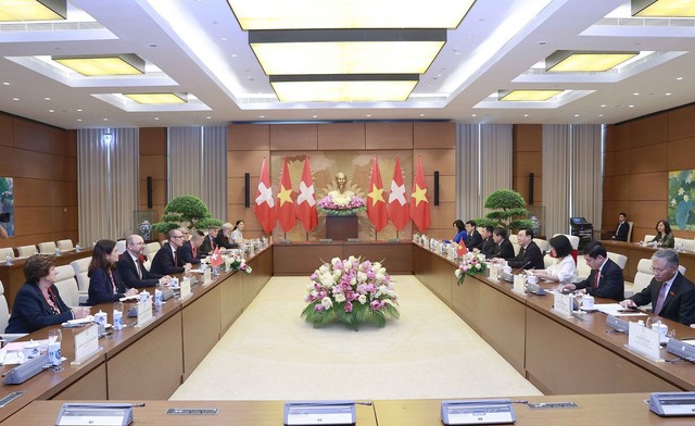 Chủ tịch Hội đồng Quốc gia Thụy Sĩ kết thúc tốt đẹp chuyến thăm chính thức Việt Nam - Ảnh 1.