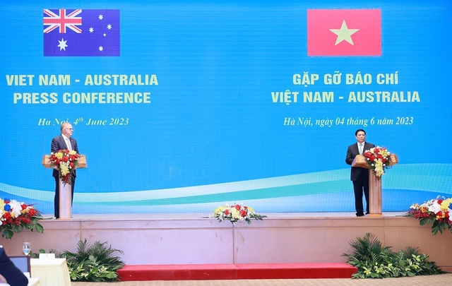 Thủ tướng Phạm Minh Chính và Thủ tướng Australia thông báo kết quả hội đàm - Ảnh 1.