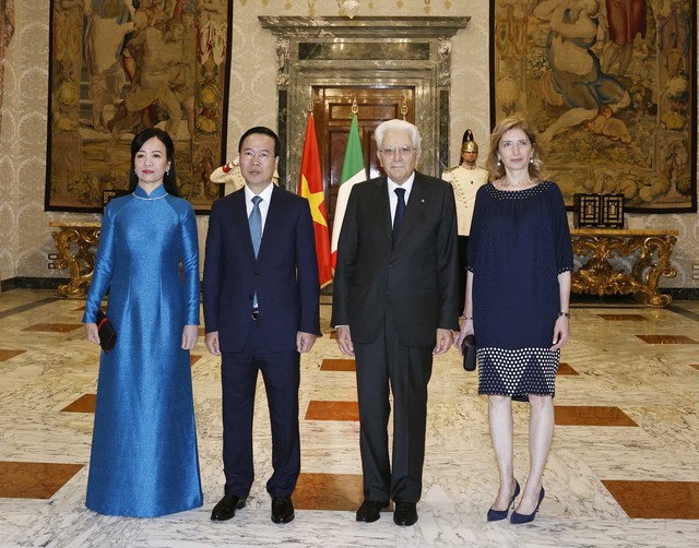 Lễ đón chính thức Chủ tịch nước Võ Văn Thưởng thăm cấp nhà nước tới Italy - Ảnh 5.