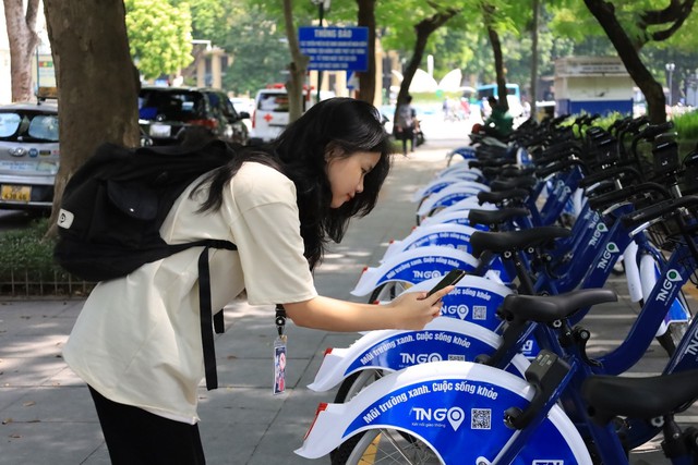 Dịch vụ xe đạp công cộng bắt đầu được triển khai tại Hà Nội - Ảnh 3.