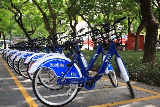 Dịch vụ xe đạp công cộng bắt đầu được triển khai tại Hà Nội - Ảnh 4.