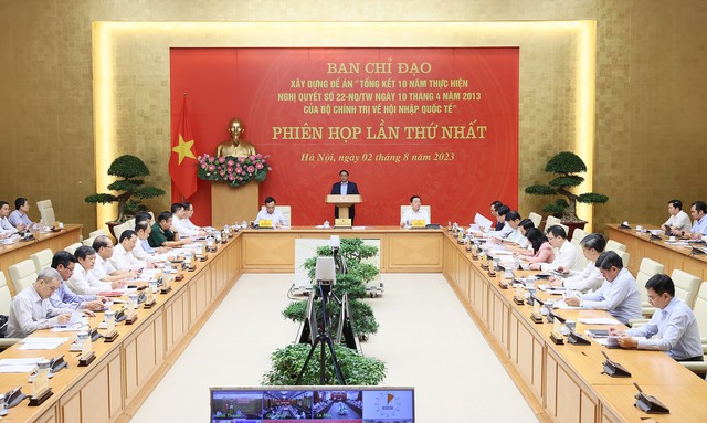 Thủ tướng chủ trì họp Ban Chỉ đạo tổng kết Nghị quyết của Bộ Chính trị về hội nhập quốc tế - Ảnh 1.