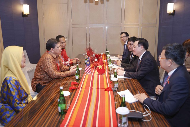 Chủ tịch Quốc hội gặp lãnh đạo Nghị viện Campuchia và Malaysia - Ảnh 4.