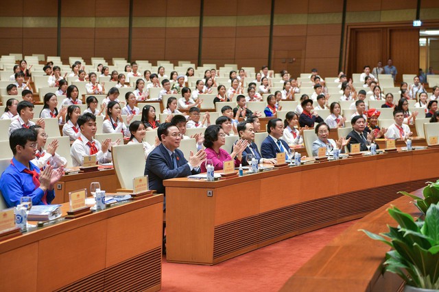 263 đại biểu trẻ em cả nước dự Phiên họp giả định Quốc hội trẻ em lần thứ nhất - Ảnh 2.