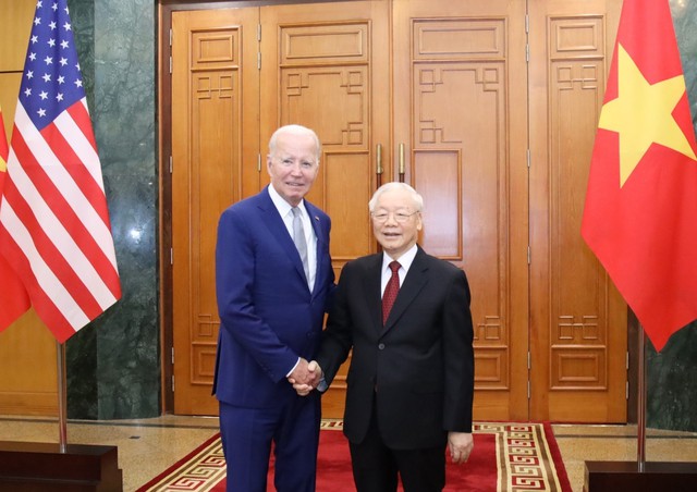 Tổng Bí thư Nguyễn Phú Trọng hội đàm với Tổng thống Hoa Kỳ Joe Biden - Ảnh 1.