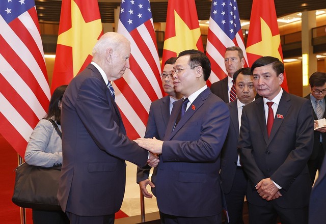 Chủ tịch Quốc hội Vương Đình Huệ hội kiến Tổng thống Hoa Kỳ Joe Biden - Ảnh 1.