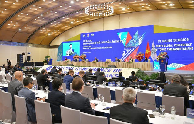 Phát biểu của Chủ tịch Quốc hội Vương Đình Huệ tại Lễ bế mạc Hội nghị Nghị sĩ trẻ toàn cầu lần thứ 9 - Ảnh 1.