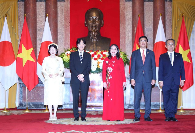 Lễ đón Hoàng Thái tử Nhật Bản Akishino và Công nương thăm chính thức Việt Nam - Ảnh 1.