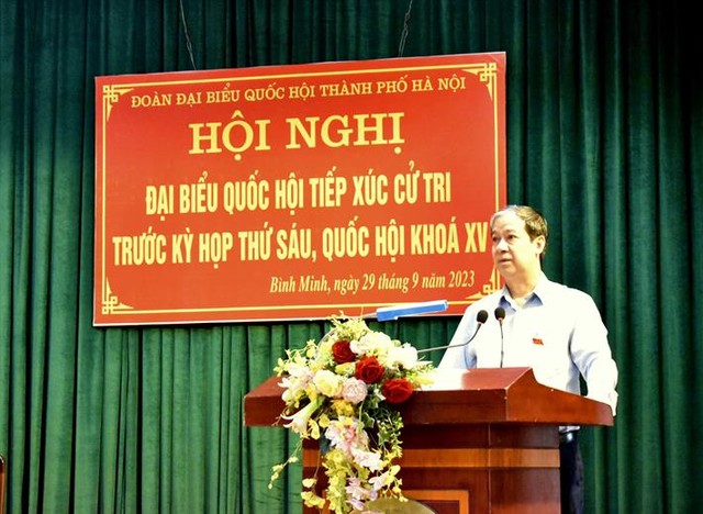 Bộ trưởng Nguyễn Kim Sơn tiếp xúc cử tri trước kỳ họp thứ 6, Quốc hội khóa XV  - Ảnh 2.
