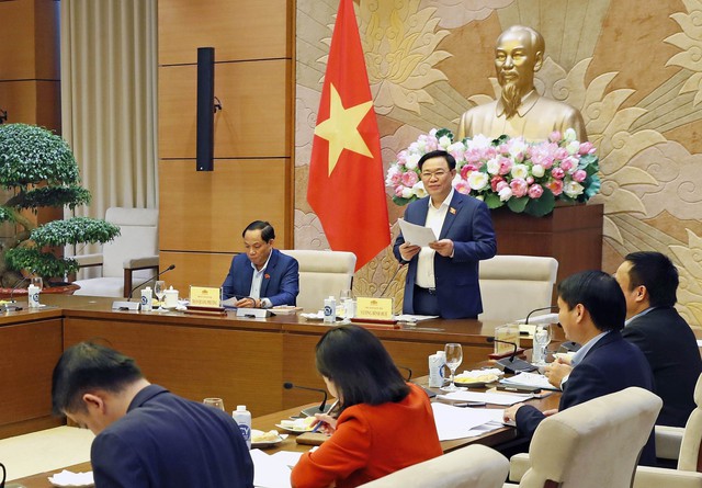 Chủ tịch Quốc hội Vương Đình Huệ chủ trì họp về công tác chuẩn bị Kỷ niệm 80 năm Quốc hội Việt Nam - Ảnh 1.