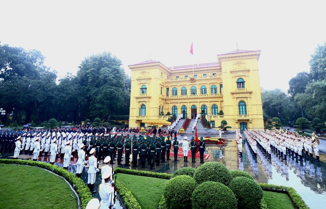 Chủ tịch nước Võ Văn Thưởng chủ trì lễ đón Tổng thống Indonesia - Ảnh 5.