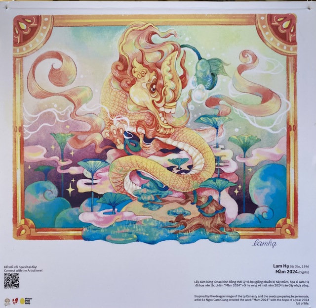 Triển lãm “Vẽ con rồng”: Sáng tạo hình tượng rồng dưới góc nhìn của những họa sĩ trẻ - Ảnh 8.