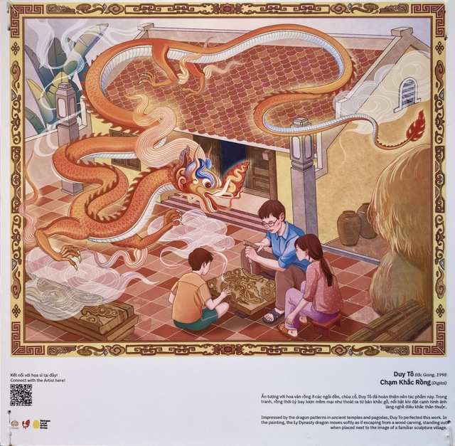 Triển lãm “Vẽ con rồng”: Sáng tạo hình tượng rồng dưới góc nhìn của những họa sĩ trẻ - Ảnh 7.
