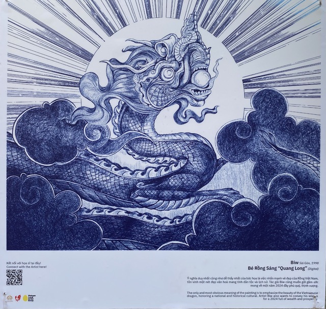 Triển lãm “Vẽ con rồng”: Sáng tạo hình tượng rồng dưới góc nhìn của những họa sĩ trẻ - Ảnh 1.