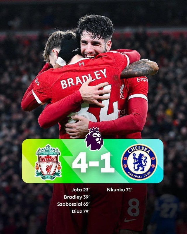 Vòng 22 Ngoại hạng Anh | Liverpool thắng áp đảo Chelsea - Ảnh 1.