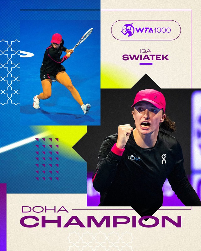Iga Swiatek vô địch giải quần vợt Qatar mở rộng - Ảnh 1.