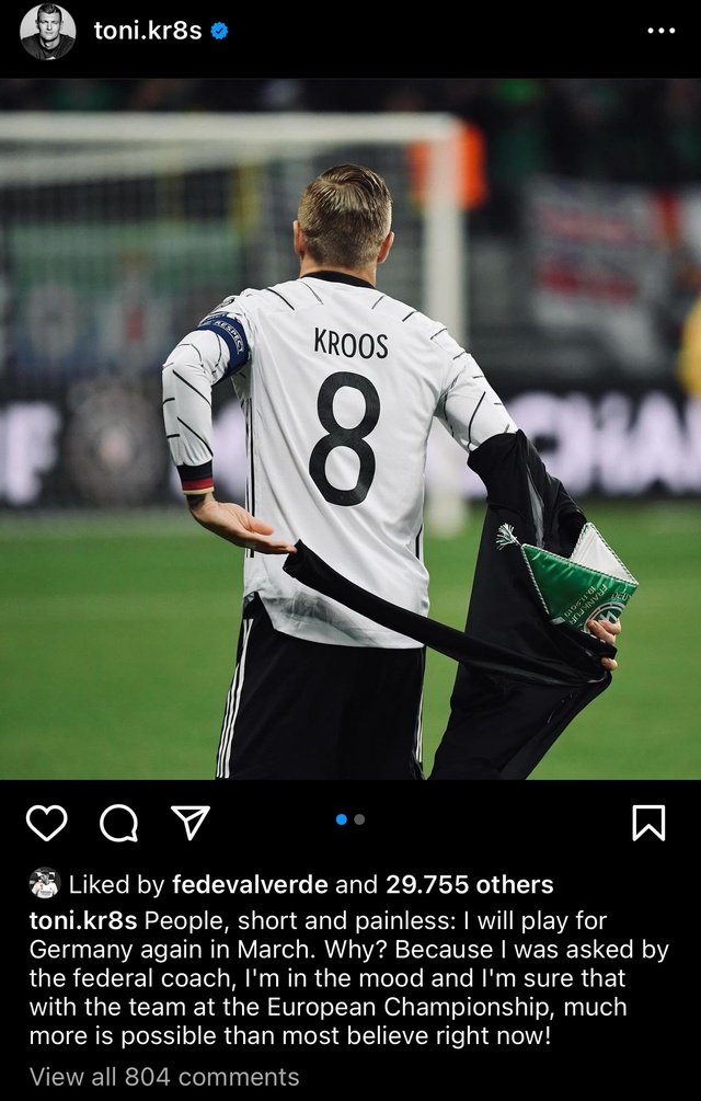 CHÍNH THỨC! Toni Kroos trở lại khoác áo ĐT Đức - Ảnh 1.