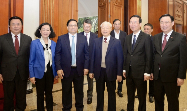 Tổng Bí thư Nguyễn Phú Trọng chủ trì họp Tiểu ban Văn kiện Đại hội XIV - Ảnh 1.