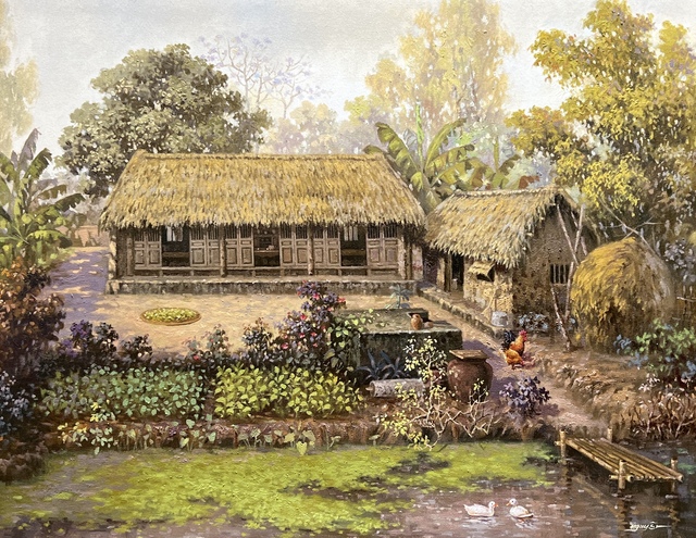 Trần Nguyên - Người giữ hồn làng quê Việt qua tranh vẽ - Ảnh 9.