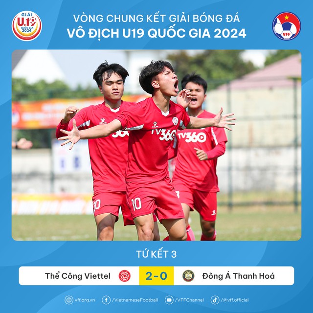 Đánh bại Đông Á Thanh Hoá, Thể Công Viettel vào bán kết VCK giải VĐ U19 Quốc gia 2024 - Ảnh 3.