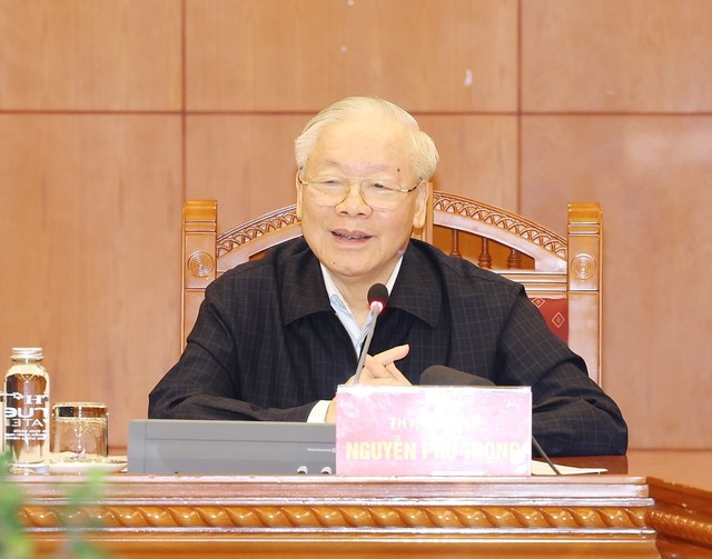 Tổng Bí thư Nguyễn Phú Trọng chủ trì phiên họp đầu tiên Tiểu ban Nhân sự Đại hội XIV của Đảng - Ảnh 1.