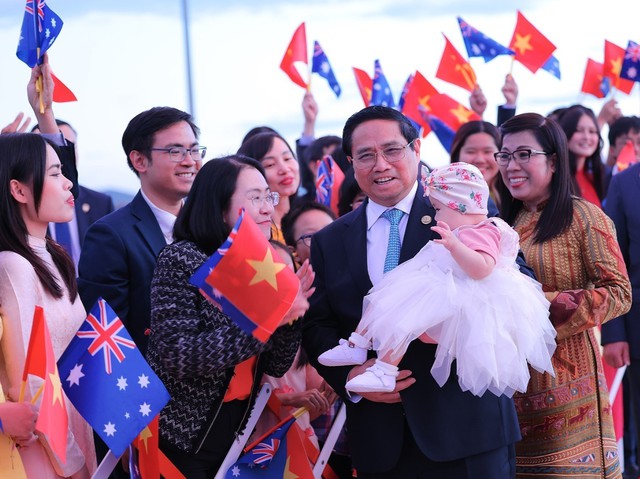 Thủ tướng Anthony Albanese chủ trì lễ đón Thủ tướng Phạm Minh Chính thăm chính thức Australia - Ảnh 1.