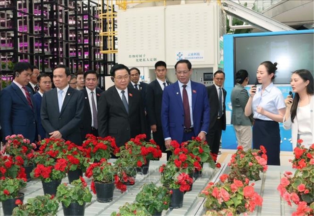 Chủ tịch Quốc hội Vương Đình Huệ thăm một số mô hình kinh tế tiêu biểu của tỉnh Vân Nam, Trung Quốc - Ảnh 1.