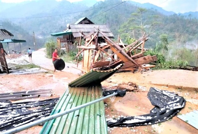 Lốc xoáy kinh hoàng gây thiệt hại hơn 700 ha cây trồng ở Nghệ An - Ảnh 2.