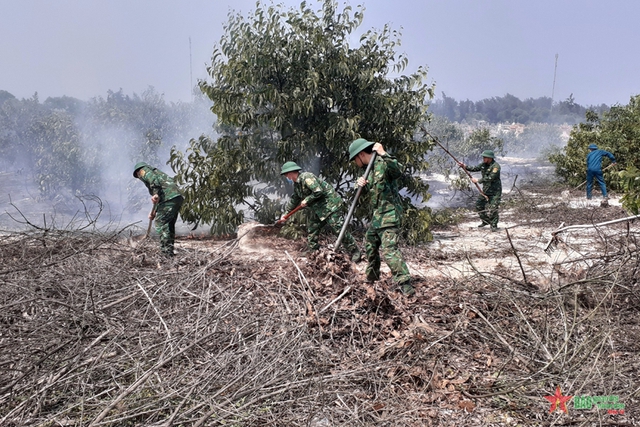 Cháy rừng trồng tràm tại huyện Phong Điền tại Thừa Thiên Huế  - Ảnh 1.