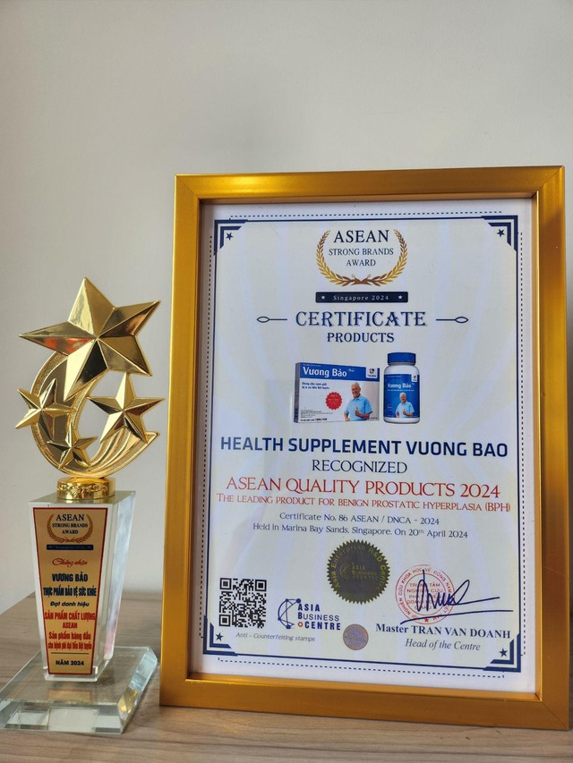 Sản phẩm tiền liệt tuyến Vương Bảo nhận giải thưởng chất lượng ASEAN 2024 - Ảnh 1.