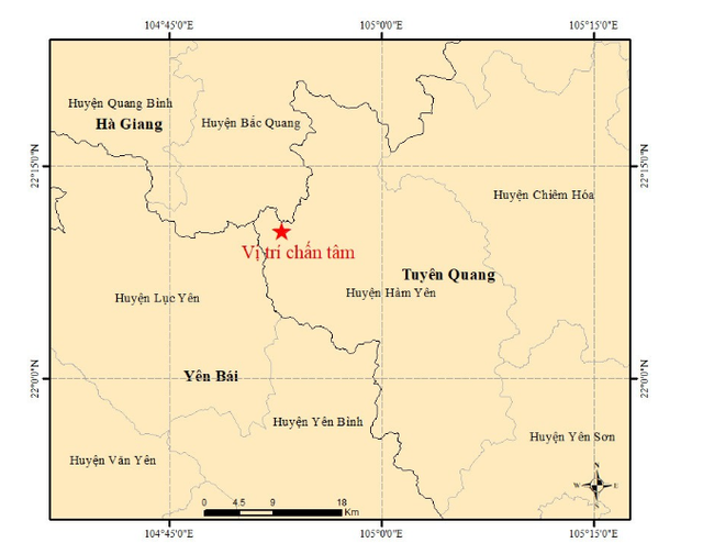 Động đất độ lớn 4.0 tại Tuyên Quang - Ảnh 1.