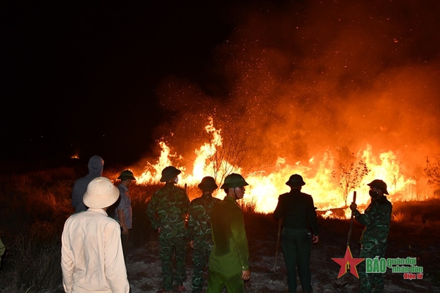 Huy động 300 người chữa cháy rừng ven biển Quảng Bình - Ảnh 2.