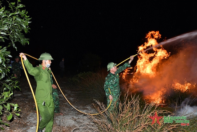 Huy động 300 người chữa cháy rừng ven biển Quảng Bình - Ảnh 3.