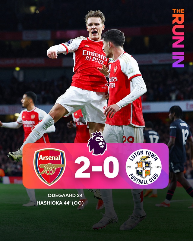 Ngoại hạng Anh: Arsenal - Man City cùng thắng, cuộc đua tam mã vẫn khốc liệt - Ảnh 2.
