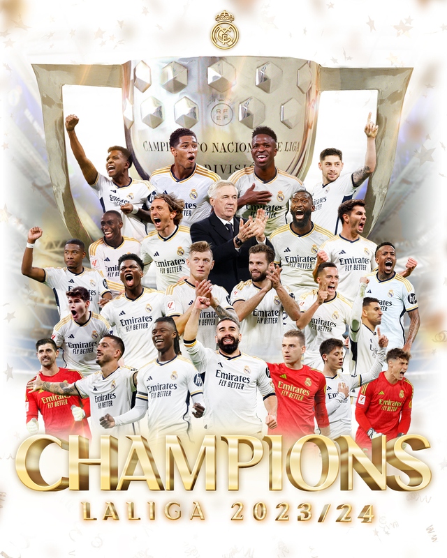 Real Madrid giành chức vô địch La Liga sớm 4 vòng đấu - Ảnh 1.