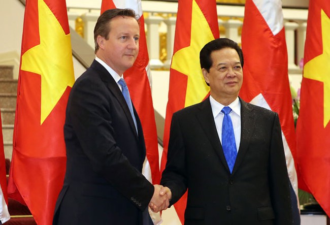 British Prime Minister David Cameron and Prime Minister Nguyen Tan Dung (Photo: rfa.org)