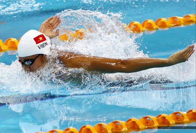 Flying: Nguyen Thi Anh Vien is expected to make a splash at the 2015 World Swimming Championships in Kazan, Russia tomorrow. — Photo zdn.vn