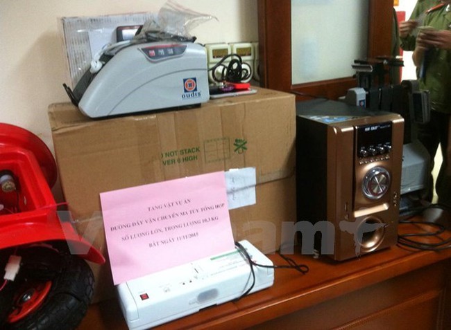 Confiscated items that were used to hide the drugs (Photo: VNA)