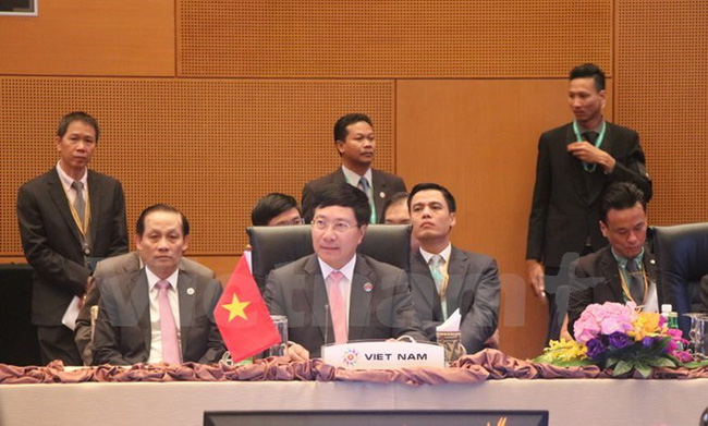 Deputy Prime Minister Pham Binh Minh at the 13th meeting of the ASEA Political-Security Community Council (Photo: Vietnamnet)