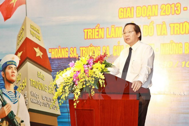 Deputy Minister of Information and Communication Truong Minh Tuan speaks at the ceremony (Source: VNA)