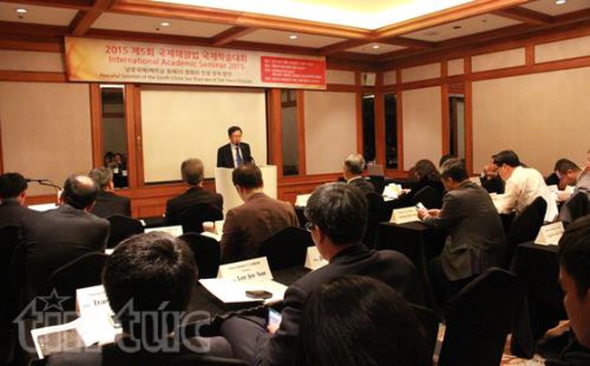Vietnamese ambassador to South Korea spoke at the event (Photo: baotintuc.vn)