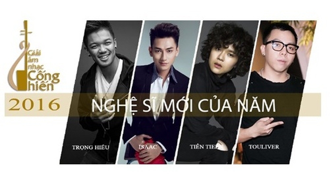 Trong Hieu, Issac, Tien Tien, and DJ Touliver are nominated for ‘New Artist of the Year’ (Photo: thethaovanhoa.vn)