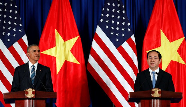 US President Barack Obama and State President Tran Dai Quang (Photo: Reuters)