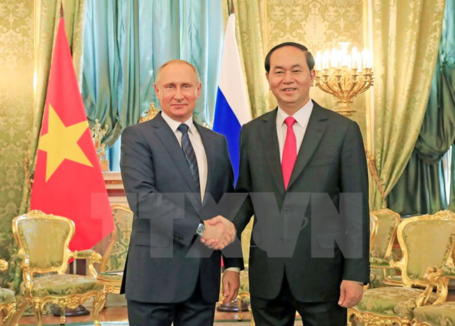 Vietnamese State President Tran Dai Quang and Russian President Vladimir Putin