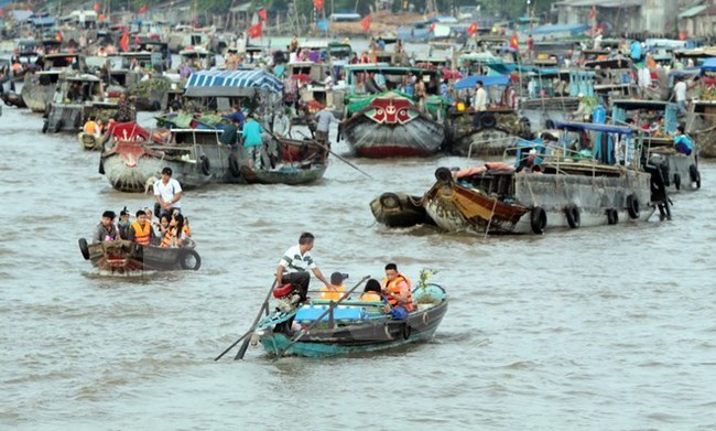 Cai Rang floating market in Can Tho city (Source: VNA)
