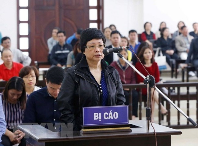 Chau Thi Thu Nga at the appeal court. (Source: VNA)