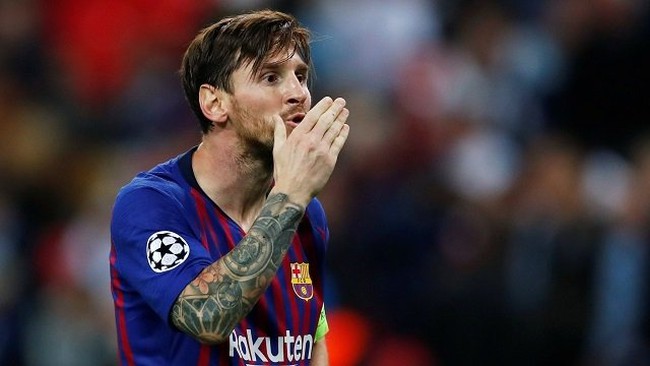 Barcelona's Lionel Messi celebrates scoring their fourth goal against Tottenham Hotspur during their Champions League Group B clash at Wembley Stadium, London, Britain, October 3, 2018. (Photo: Reuters)